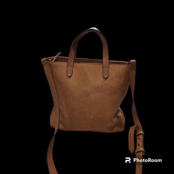 Madewell The Zip-Top Transport Leather Crossbody Striped Edition - Picture 2 of 7